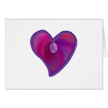 Amethyst Swirl Heart, gifts Card