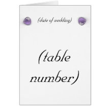 Amethyst Table Number Card