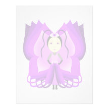 Ametrine Butterfly Princess Personalized Letterhead