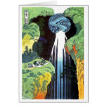 Amida Waterfall on the Kisokaido Road, Hokusai Cards