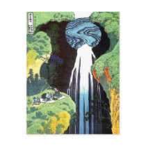 Amida Waterfall on the Kisokaido Road, Hokusai Post Cards