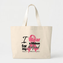 Amie - ruban de cancer du sein sac en toile
