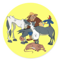 AMIGOS DE DON QUIJOTE - 400 Años - Cervantes Round Sticker