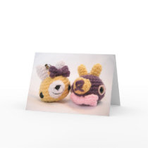 Amigurumi Crochet Bunny Friends Greeting Card