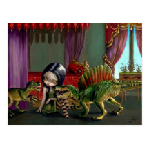"Amis de dinosaure carte postale d'II"