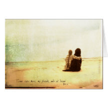 Amis de plage carte de vœux