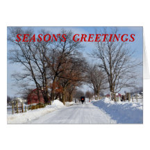 Amish Country Winter Lane Card