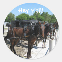 Amish Horses Say Hi! Sticker