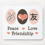 Amitié Mousepad d'amour de paix Tapis De Souris