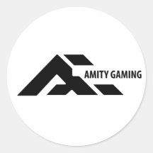 aMity Gaming Black Sticker White