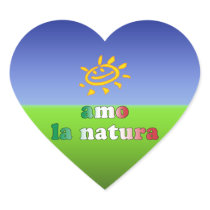 Amo la Natura I Love Nature in Italian