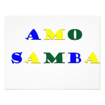Amo Samba Personalized Invitations