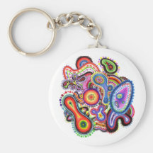 "Amoeba Art" Eco Keychain