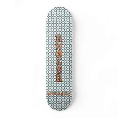 AMOEBA Techno Deck: Blue on White w/ grungy logos by StellaKarmine