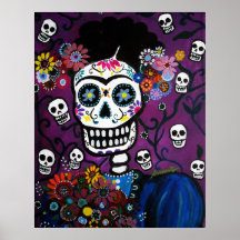 AMOR dia de los muertos Posters