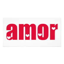Amor! Spanish Love design! Photo Card