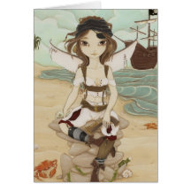 Amora- COLOR ME inside - fairy pirate card