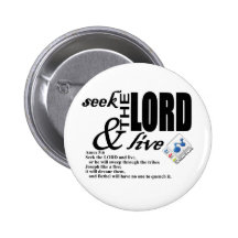Amos 5:6 Seek The Lord and Live! Pinback Buttons