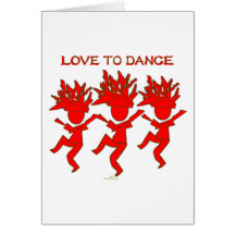 Amour à danser carte de vœux