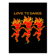 Amour à danser cartes postales