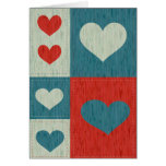 Amour avec la carte de coeurs