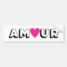 AMOUR BUMPER STICKER