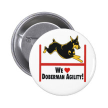 Amour d'agilité de Pinscher de dobermann Badge