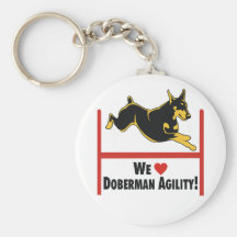 Amour d'agilité de Pinscher de dobermann Porte-clef