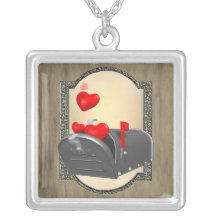 Amour dans le courrier pendentif