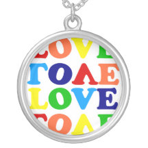 Amour d'arc-en-ciel pendentifs personnalisés