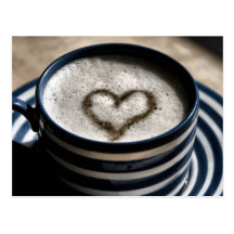 Amour de café cartes postales