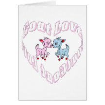 Amour de chèvre carte de vœux