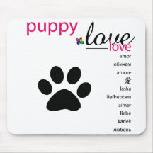 Amour de chiot de PositivEnergy Mousepad Tapis De Souris