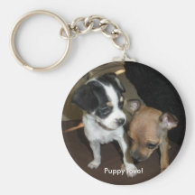 Amour de chiot ! Keychain Porte-clé