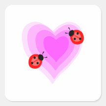 Amour de coccinelle autocollants