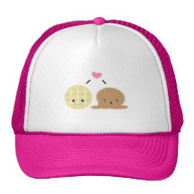 amour de crème glacée de gaufre et casquette