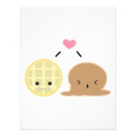 amour de crème glacée de gaufre et cartons d'invitation