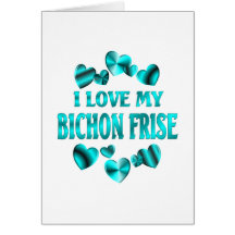 Amour de FRISE de BICHON Carte De Vœux
