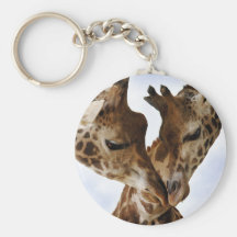 amour de girafe porte-clef