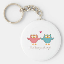 amour de hibou vous porte-clefs