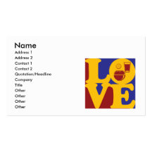 Amour de nutrition cartes de visite professionnelles