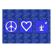 Amour de paix Kayaking Cartes De Visite Personnelles