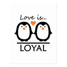 Amour de pingouin cartes postales