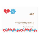 Amour de robot épousant la carte de RSVP Modèle De Carte De Visite