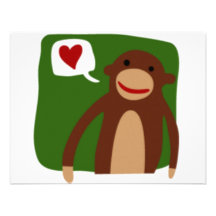 amour de singe invitations personnalisées