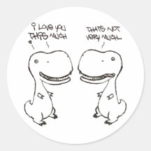Amour de T-rex Autocollants