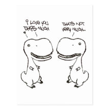 Amour de T-rex Carte Postale