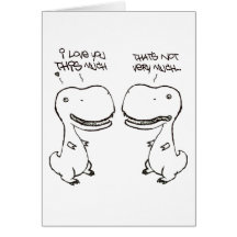 Amour de T-rex Cartes De Vœux