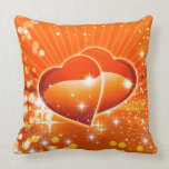 amour de valentine de coeurs d'étincelle coussin