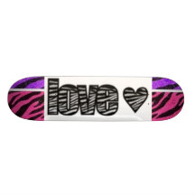 Amour de zèbre planches à roulettes customisées